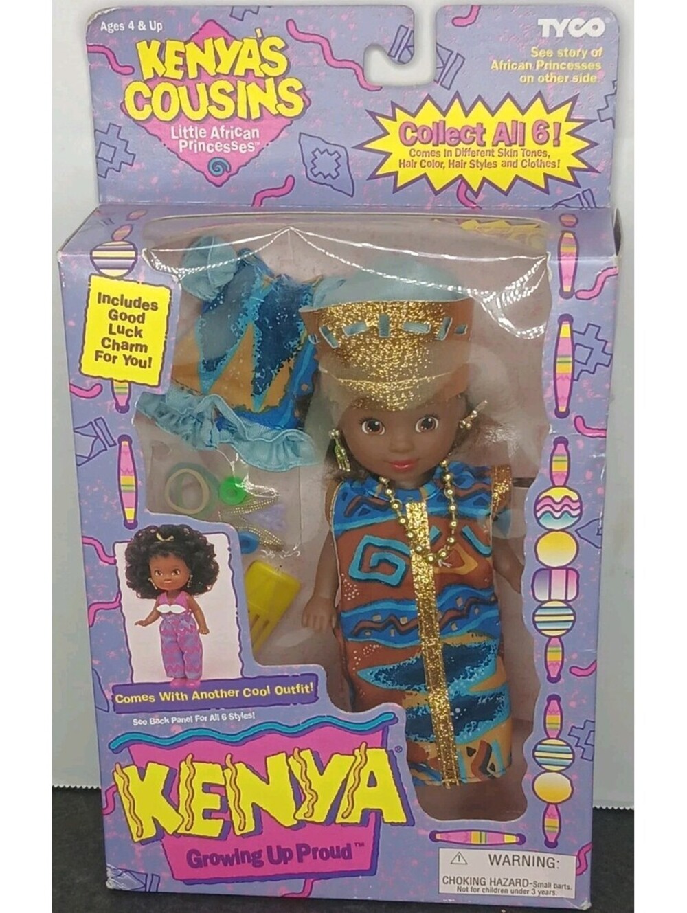 Vtg Tyco Kenya's Cousins Little Princess Baby Doll Sealed 1639-4 NEW